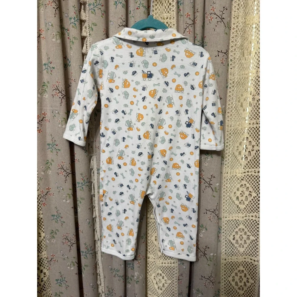 Margery Ellen Baby 18-24M Vehicle Construction Print Cotton Romper